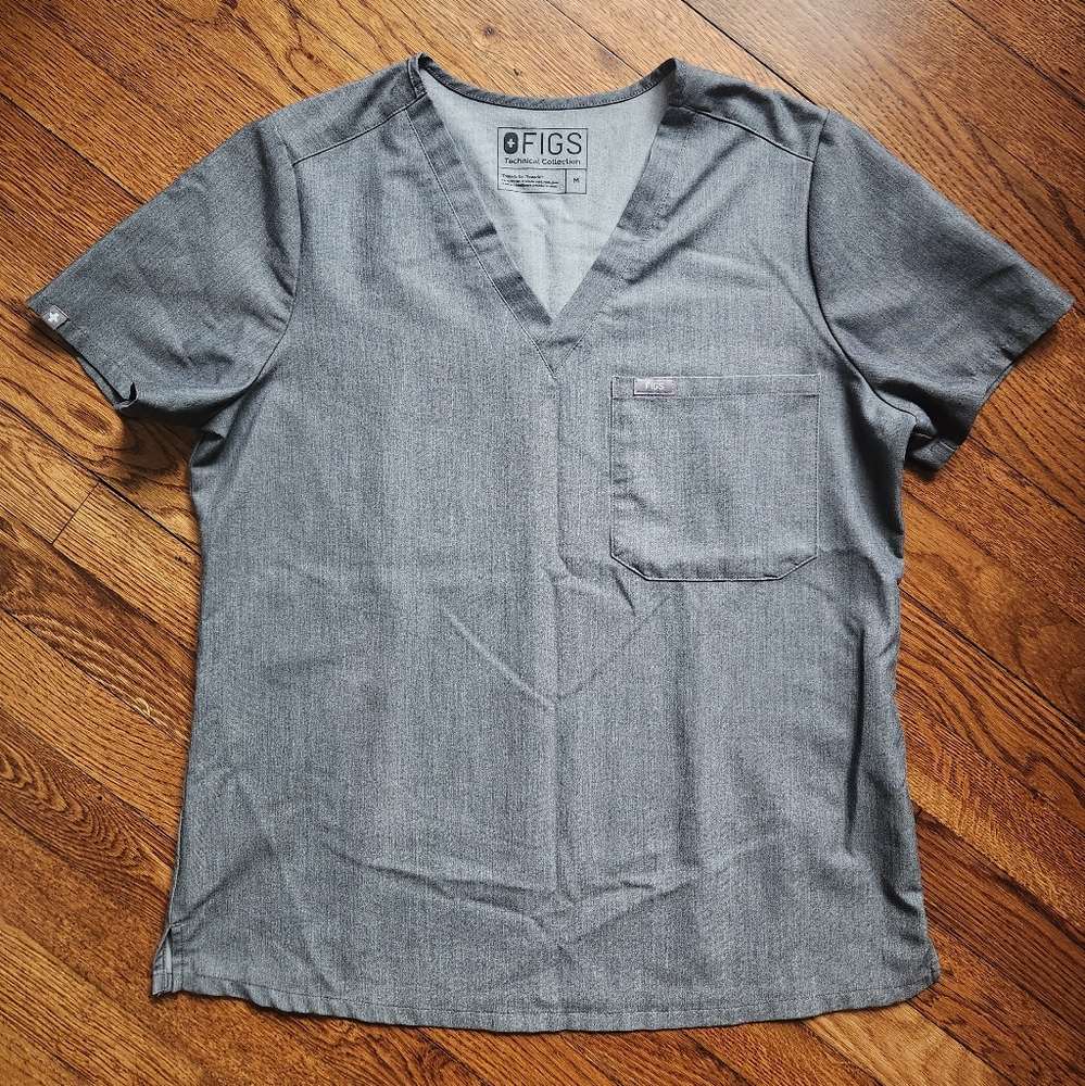 Womens FIGS Catarina One-Pocket Scrub Top Size Med